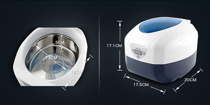 灵科超声波便携式小型清洗机750ml结构尺寸