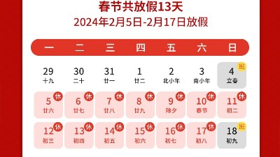 瑞龙呈祥，<i style='color:red'>新年</i>新禧丨灵科超声波2024年春节放假通知